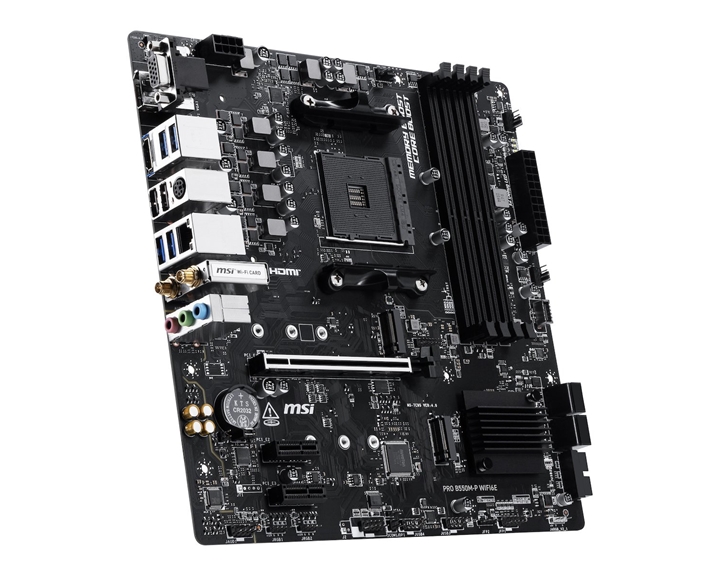 MSI MB PRO B550M-P WIFI6E, SOCKET AMD AM4, CS AMD B550, 4 DIMM SOCKETS DDR4, HDMI/ DP/ VGA, PCI-E GEN 4.0, GIGABIT LAN, MICRO-ATX, 3YW.