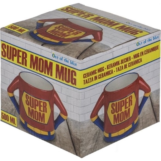 Κούπα Super Mom Stoneware 18x11cm 500ml σε κουτάκι δώρου