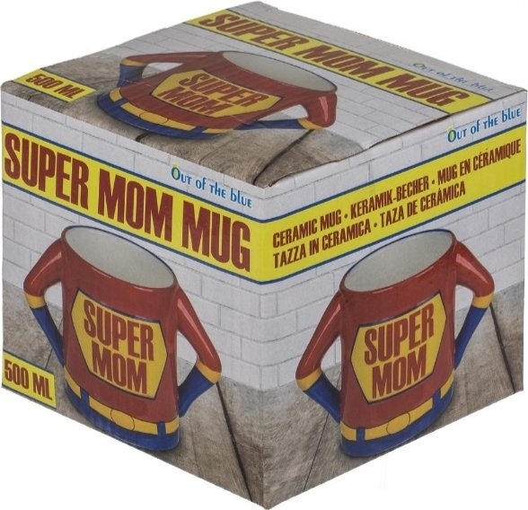 Κούπα Super Mom Stoneware 18x11cm 500ml σε κουτάκι δώρου