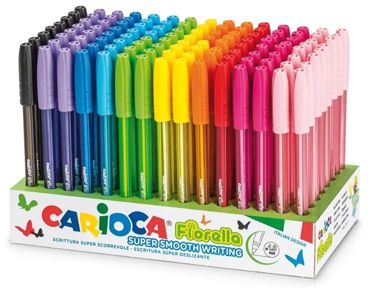 Στυλό Ballpoiont Carioca Fiorella Διάφορα Χρώματα 1mm 42808