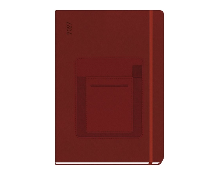 Ημερολόγιο Ημερήσιο 16.6x23.8  με λάστιχο Penholedr Plus Red