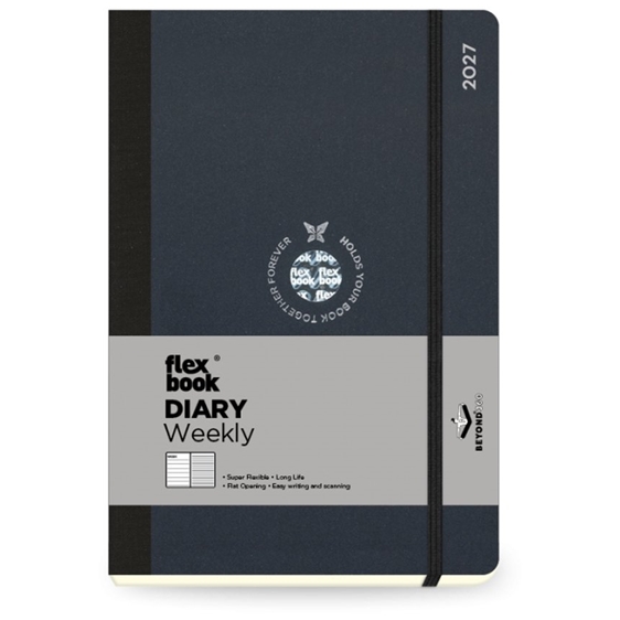 Ημερολόγιο Ημερήσιο 13.8x20.4 Flexbook Μαύρο Μαύρο