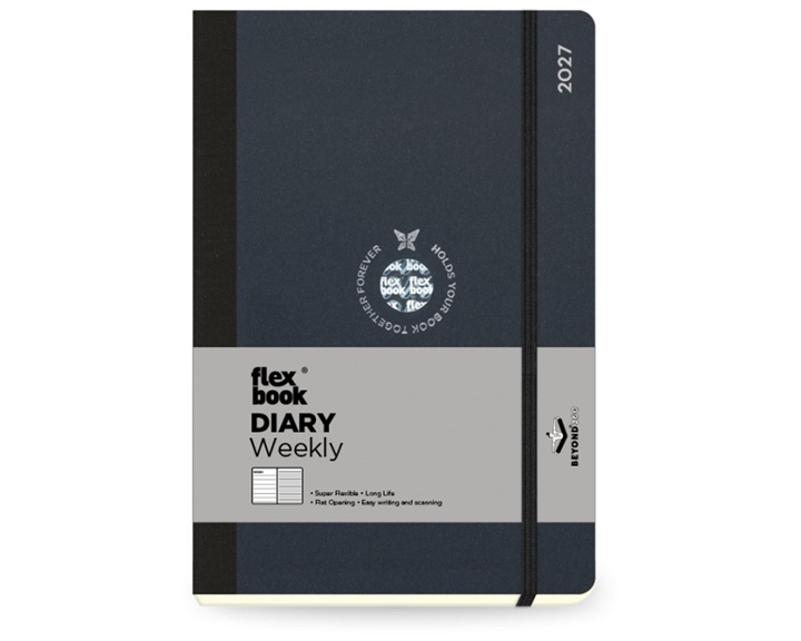 Ημερολόγιο Ημερήσιο 13.8x20.4 Flexbook Μαύρο Μαύρο