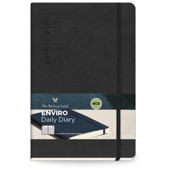 Ημερολόγιο Ημερήσιο 13.8x20.4 με Λάστιχο Enviro Black