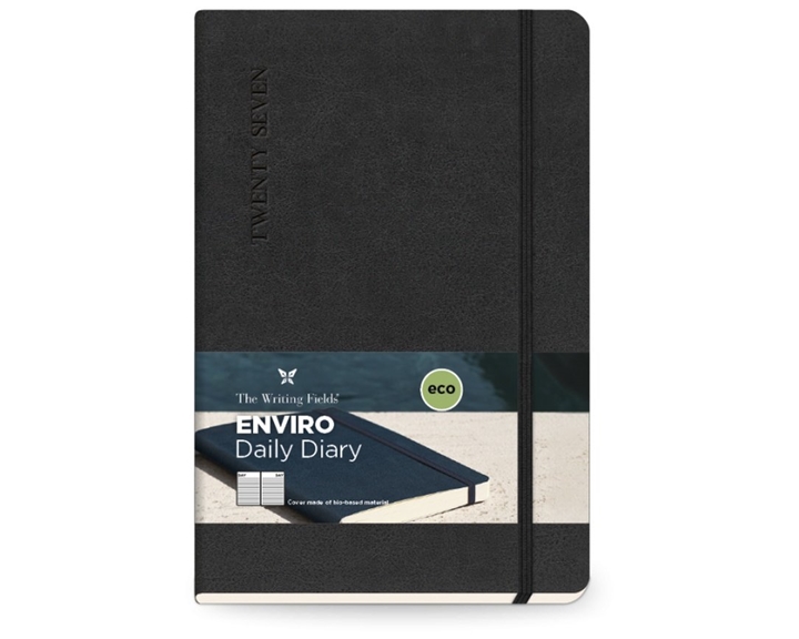 Ημερολόγιο Ημερήσιο 13.8x20.4 με Λάστιχο Enviro Black