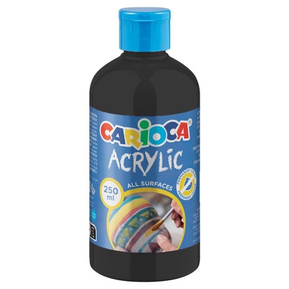 Carioca Ακρυλική Τέμπερα 250ml Black