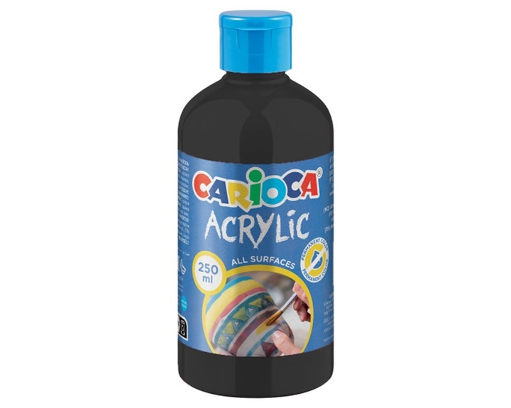 Carioca Ακρυλική Τέμπερα 250ml Black