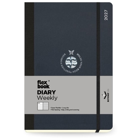 Ημερολόγιο Ημερήσιο 13.8x20.4 Flexbook Μαύρο Γκρι