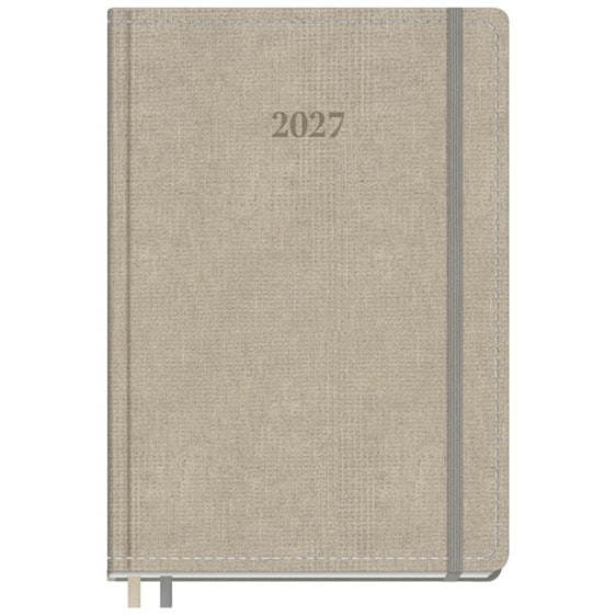 Ημερολόγιο Ημερήσιο 16.6x23.8  με λάστιχο Grace Beige