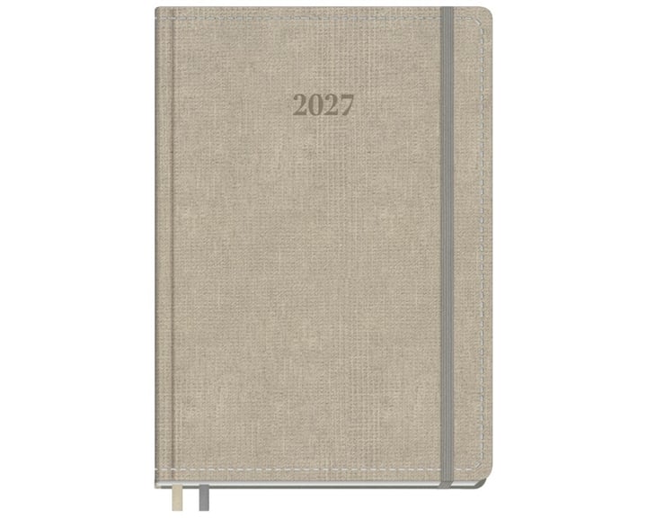 Ημερολόγιο Ημερήσιο 16.6x23.8  με λάστιχο Grace Beige