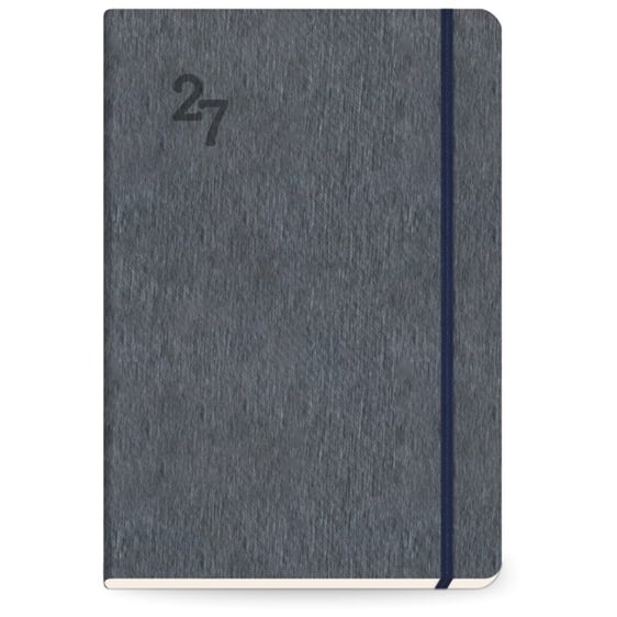 Ημερολόγιο Ημερήσιο 16.6x23.8  με λάστιχο Adoration Blue