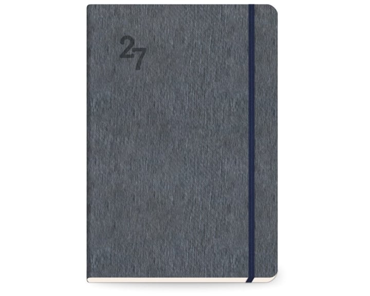 Ημερολόγιο Ημερήσιο 16.6x23.8  με λάστιχο Adoration Blue