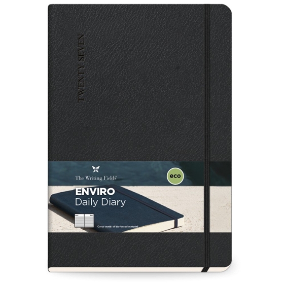 Ημερολόγιο Ημερήσιο 16.6x23.8  με λάστιχο Enviro Black