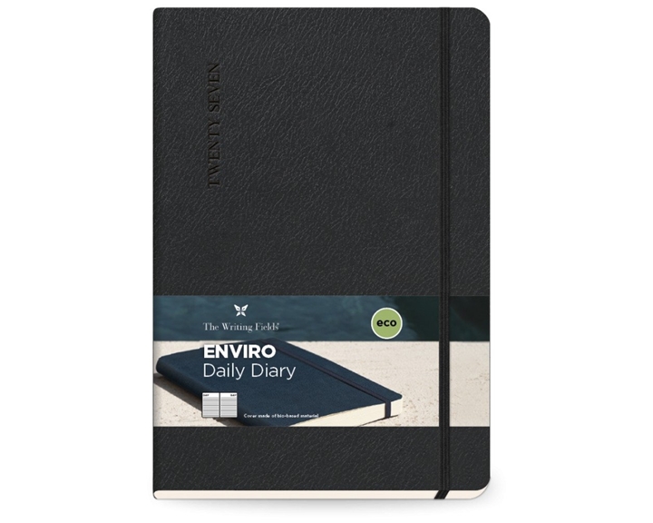 Ημερολόγιο Ημερήσιο 16.6x23.8  με λάστιχο Enviro Black