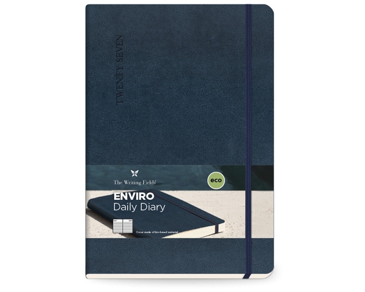 Ημερολόγιο Ημερήσιο 16.6x23.8  με λάστιχο Enviro Blue