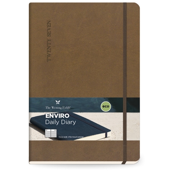 Ημερολόγιο Ημερήσιο 16.6x23.8  με λάστιχο Enviro Cinnamon