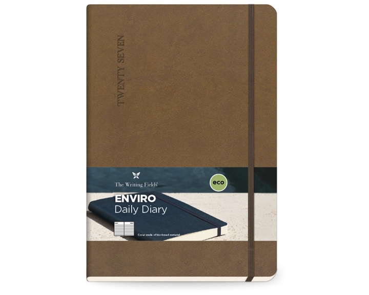 Ημερολόγιο Ημερήσιο 16.6x23.8  με λάστιχο Enviro Cinnamon
