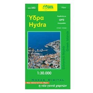 ΧΑΡΤΗΣ ΑΝΑΔΙΠΛΟΥΜΕΝΟΣ ORAMA ΥΔΡΑ  ΧΝΗ343